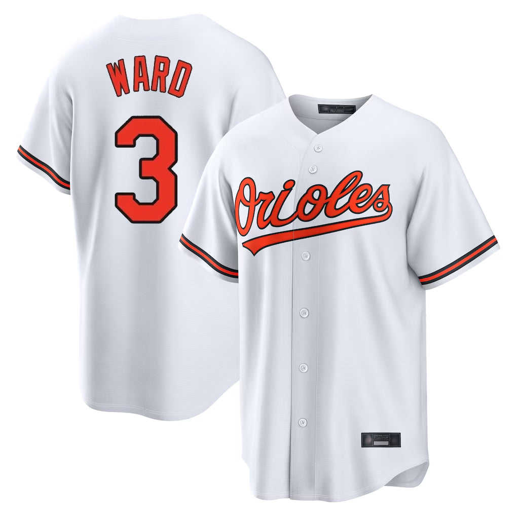 Baltimore Orioles #3 Taylor Ward Player White HeidiMiller Home Game Stitched Jerseys
