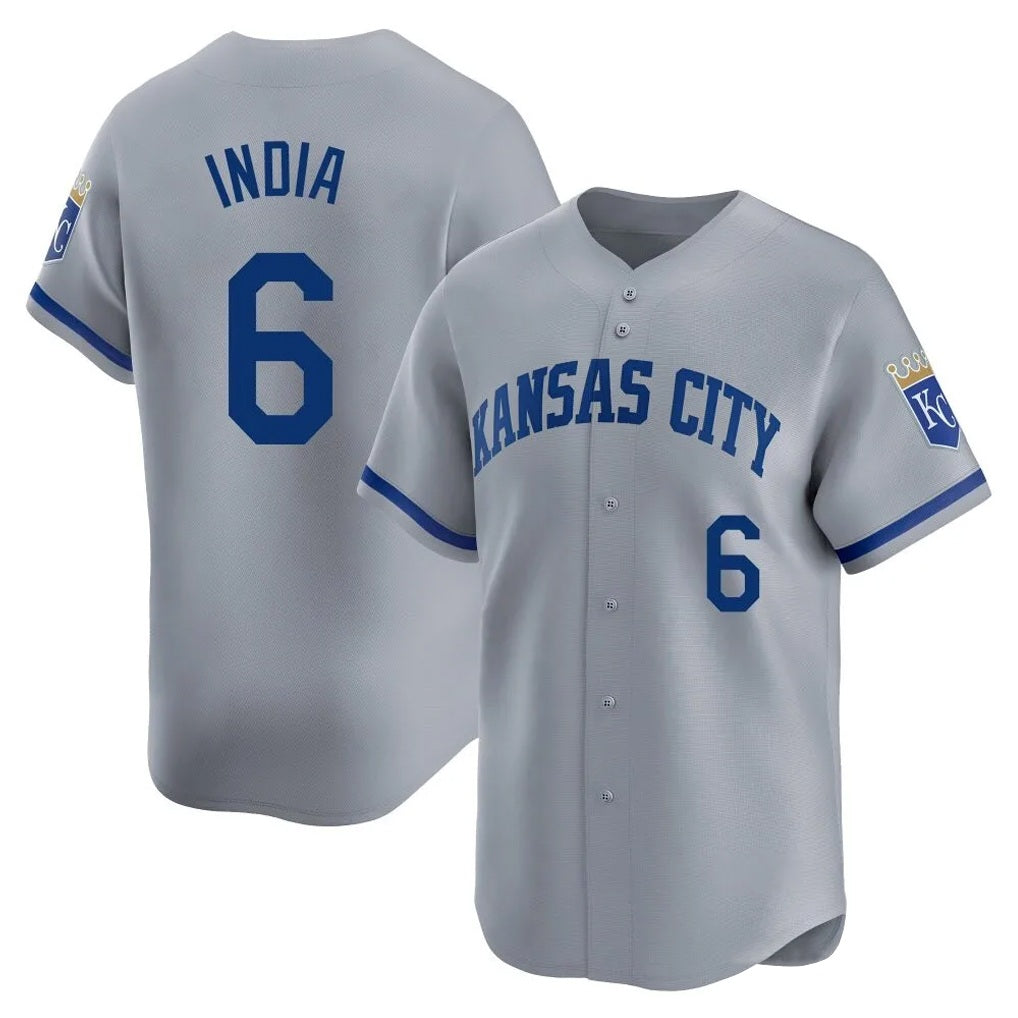 Kansas City Royals #6 Jonathan India Player Gray HeidiMiller Limited Home Stitched Jerseys
