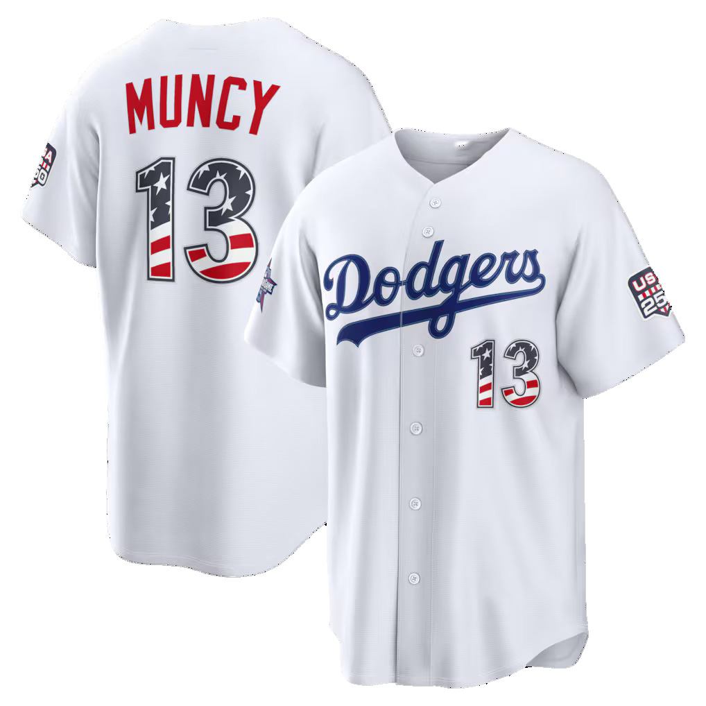 Los Angeles Dodgers #13 Max Muncy 2026 All-Star Edition Stars & Stripes White HeidiMiller Stadium Jersey