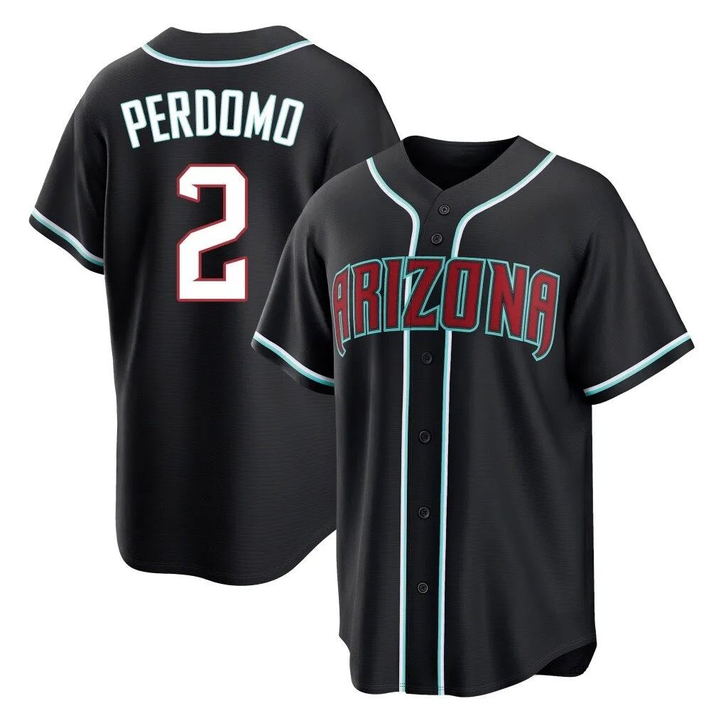 Arizona Diamondbacks #2 Geraldo Perdomo Player Black HeidiMiller Home Game Stitched Jerseys
