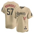 Arizona Diamondbacks #57 Eduardo Rodriguez Player Tan HeidiMiller City Connect Limited Home Game Stitched Jerseys
