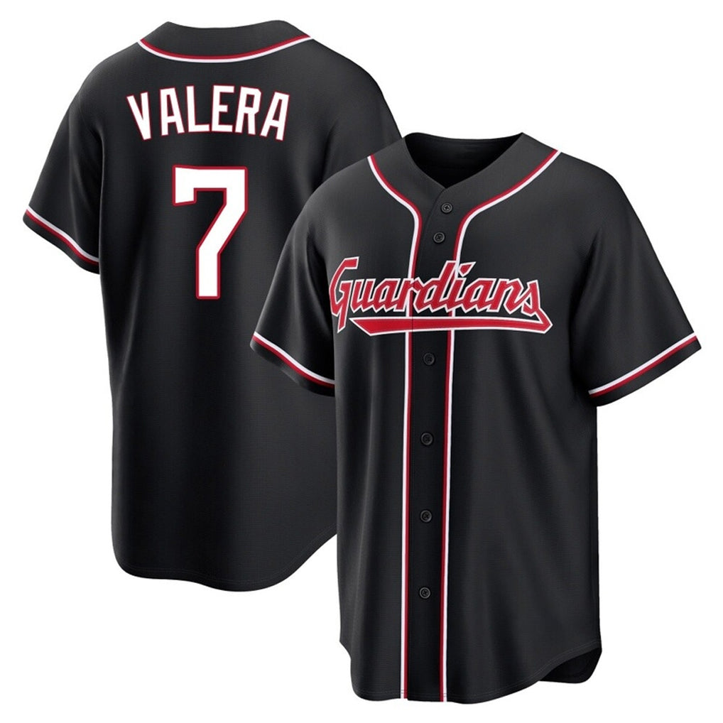 Cleveland Guardians #7 George Valera Player Black HeidiMiller Fashion Out Home Game Stitched Jerseys