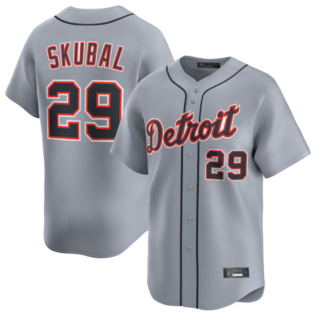 Detroit Tigers #29 Tarik Skubal Player Gray HeidiMiller Home Limited Stitched Jerseys
