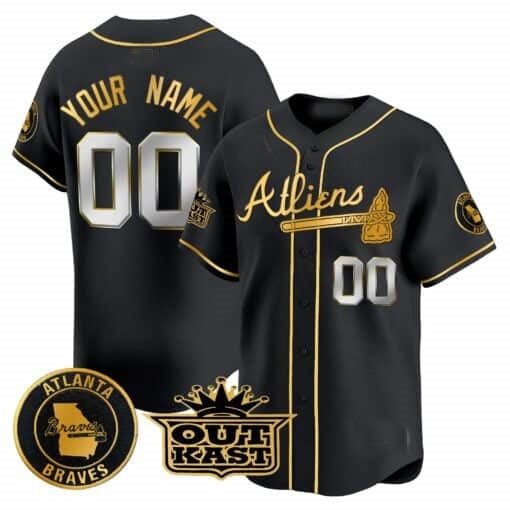 Custom Atlanta Braves Atliens Vapor Premier Limited Jersey ¨C Black HeidiMiller