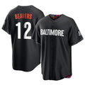 Baltimore Orioles #12 Dylan Beavers Player Black HeidiMiller City Connect Home Game Stitched Jerseys