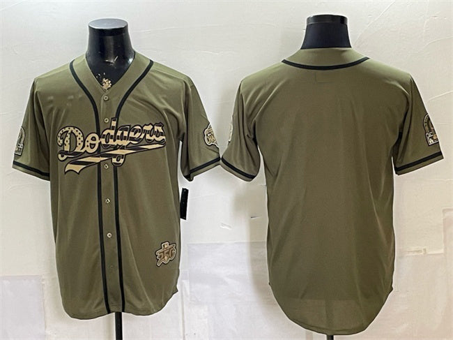 Los Angeles Dodgers Blank Olive HeidiMiller 2026 Armed Forces Day Stitched Jersey
