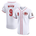 Cincinnati Reds #9 Matt McLain Player White HeidiMiller Limited Elite Home Stitched Jerseys