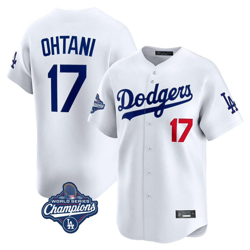 Los Angeles Dodgers #17 Shohei Ohtani Player White HeidiMiller World Series Meet Limited Home Stitched Jerseys