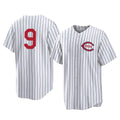 Cincinnati Reds #9 Matt McLain Player White HeidiMiller Stripe Field of Dreams Game Home Stitched Jerseys