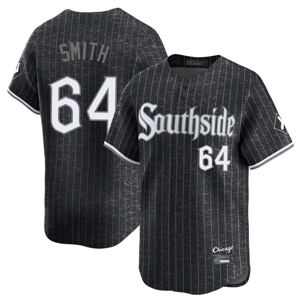 Chicago White Sox #64 Shane Smith Player Black HeidiMiller City Connect Limited Home Stitched Jerseys