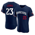 Minnesota Twins #23 Royce Lewis Player Navy HeidiMiller Replica Home Limited Elite Stitched Jerseys