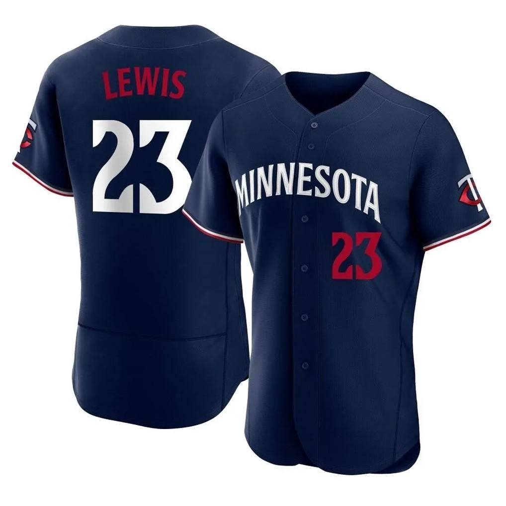 Minnesota Twins #23 Royce Lewis Player Navy HeidiMiller Replica Home Limited Elite Stitched Jerseys
