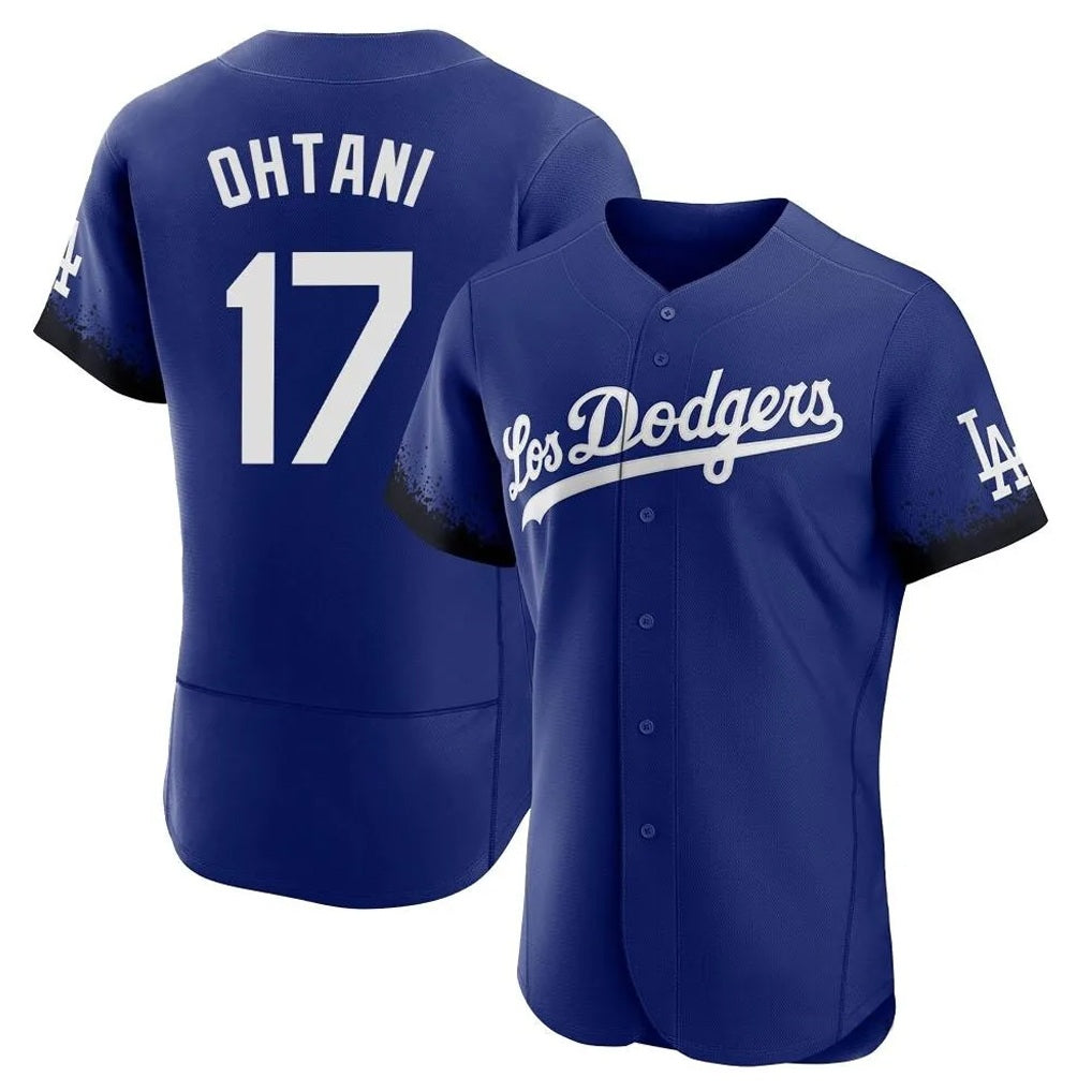 Los Angeles Dodgers #17 Shohei Ohtani Player Royal HeidiMiller City Connect Elite Home Stitched Jerseys