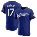 Los Angeles Dodgers #17 Shohei Ohtani Player Royal HeidiMiller City Connect Elite Home Stitched Jerseys