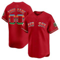 Custom Boston Red Sox Mexico Vapor Premier Limited Jersey ¨C Red HeidiMiller