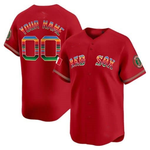 Custom Boston Red Sox Mexico Vapor Premier Limited Jersey ¨C Red HeidiMiller