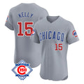 Chicago Cubs #15 Carson Kelly Player Gray HeidiMiller Road 150th Anniversary Limited Elite Home Stitched Jerseys