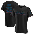 Miami Marlins #26 Janson Junk Player Black HeidiMiller Home Limited Elite Stitched Jerseys