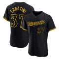 Minnesota Twins #37 Victor Caratini Player Black HeidiMiller Snake Skin City Home Limited Elite Stitched Jerseys