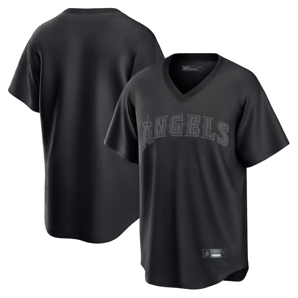 Los Angeles Angels Blank Player Black HeidiMiller Pitch Fashion T-shirt Stitched Jerseys