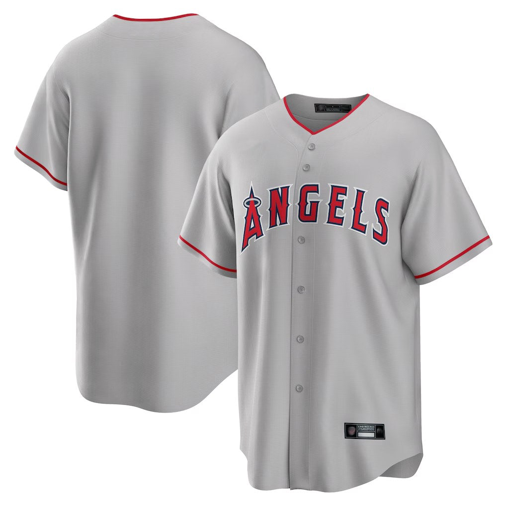 Los Angeles Angels Blank Player Gray HeidiMiller Home Game Stitched Jerseys