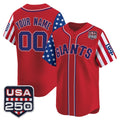 Custom San Francisco Giants America 250 Edition Vapor Premier Limited Red HeidiMiller Stitched Jerseys