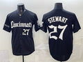 Cincinnati Reds #27 Sal Stewart Black HeidiMiller 'Gothic Queen City Edition' Vapor Premier Limited Stitched Jersey