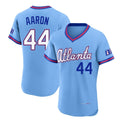 Atlanta Braves #44 Hank Aaron Player Powder Blue HeidiMiller 2026 City Connect T-shirt Limited Elite Home Game Stitched Jerseys