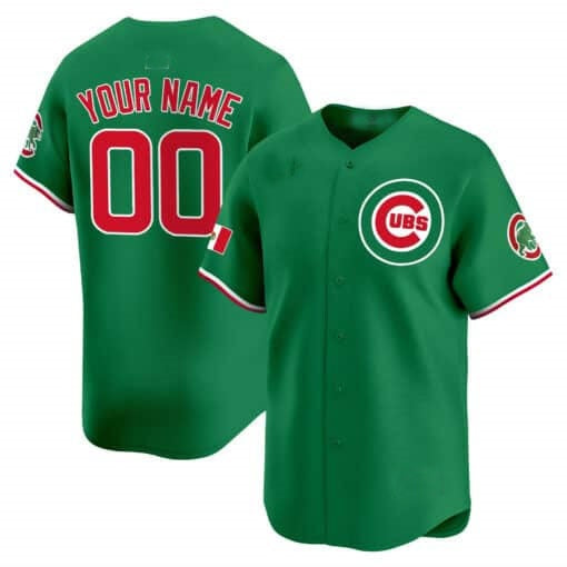 Custom Chicago Cubs Mexico Vapor Premier Limited Jersey V3 ¨C Green HeidiMiller