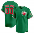 Custom Chicago Cubs Mexico Vapor Premier Limited Jersey V3 ¨C Green HeidiMiller