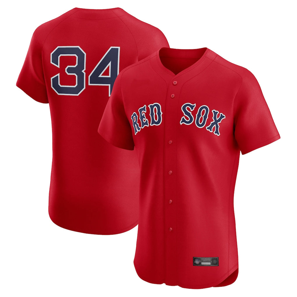 Boston Red Sox #34 David Ortiz Player Red HeidiMiller Limited Elite Home Game Stitched Jerseys1