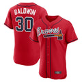 Atlanta Braves #30 Drake Baldwin Player Red HeidiMiller Limited Elite Home Game Stitched Jerseys