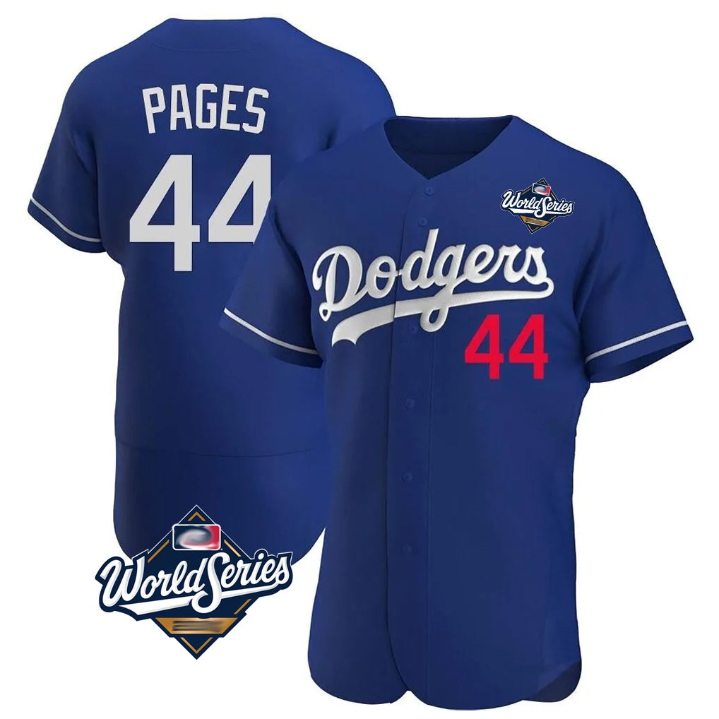 Los Angeles Dodgers #44 Andy Pages Player Royal HeidiMiller World Series Limited Elite Home Stitched Jerseys