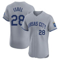 Kansas City Royals #28 Kyle Isbel Player Gray HeidiMiller Limited Elite Home Stitched Jerseys