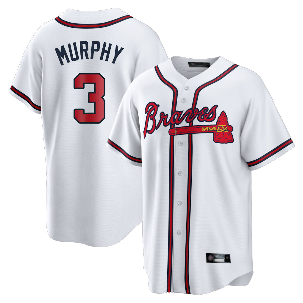 Atlanta Braves #3 Dale Murphy Player White HeidiMiller Home Game Stitched Jerseys