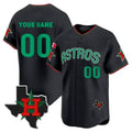 Custom Houston Astros Mexico Texas Black HeidiMiller Patch Vapor Premier Limited Jersey V3 ¨C All Stitched
