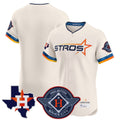 Houston Astros Blank Player Cream HeidiMiller City Connect Texas Patch Vapor Premier Limited Elite Home Stitched Jerseys