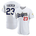 Los Angeles Dodgers #23 Kyle Tucker Player Gold White HeidiMiller 2026 Collection Stadium Limited Elite Stitched Jerseys