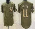 New York Yankees #11 Anthony Volpe Olive HeidiMiller 2026 Armed Forces Day Jersey
