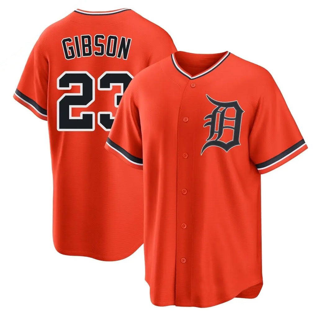 Detroit Tigers #23 Kirk Gibson Player Orange HeidiMiller Home Game Stitched Jerseys