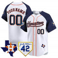 Custom Houston Astros 2024 Jackie Robinson Patch Vapor Premier Limited Jersey ¨C White 3 HeidiMiller