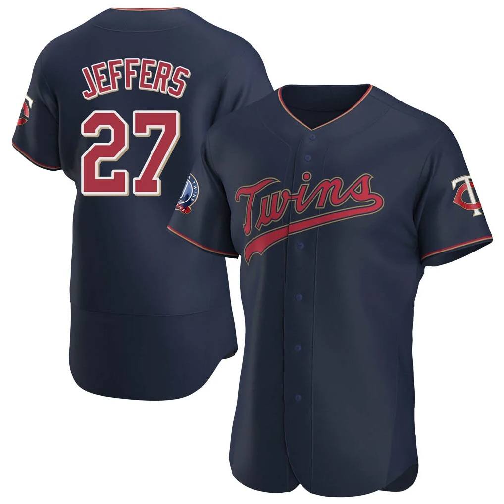 Minnesota Twins #27 Ryan Jeffers Player Navy HeidiMiller 60th Home Limited Elite Stitched Jerseys
