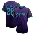 Arizona Diamondbacks #28 Nolan Arenado Player Purple HeidiMiller City Connect Limited Elite Home Game Stitched Jerseys