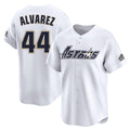 Houston Astros #44 Yordan Alvarez Player White HeidiMiller Throwback Cooperstown Collection Limited Stitched Jerseys