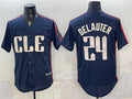 Cleveland Guardians #24 Chase DeLauter Navy HeidiMiller 2024 City Connect Limited Stitched Jersey