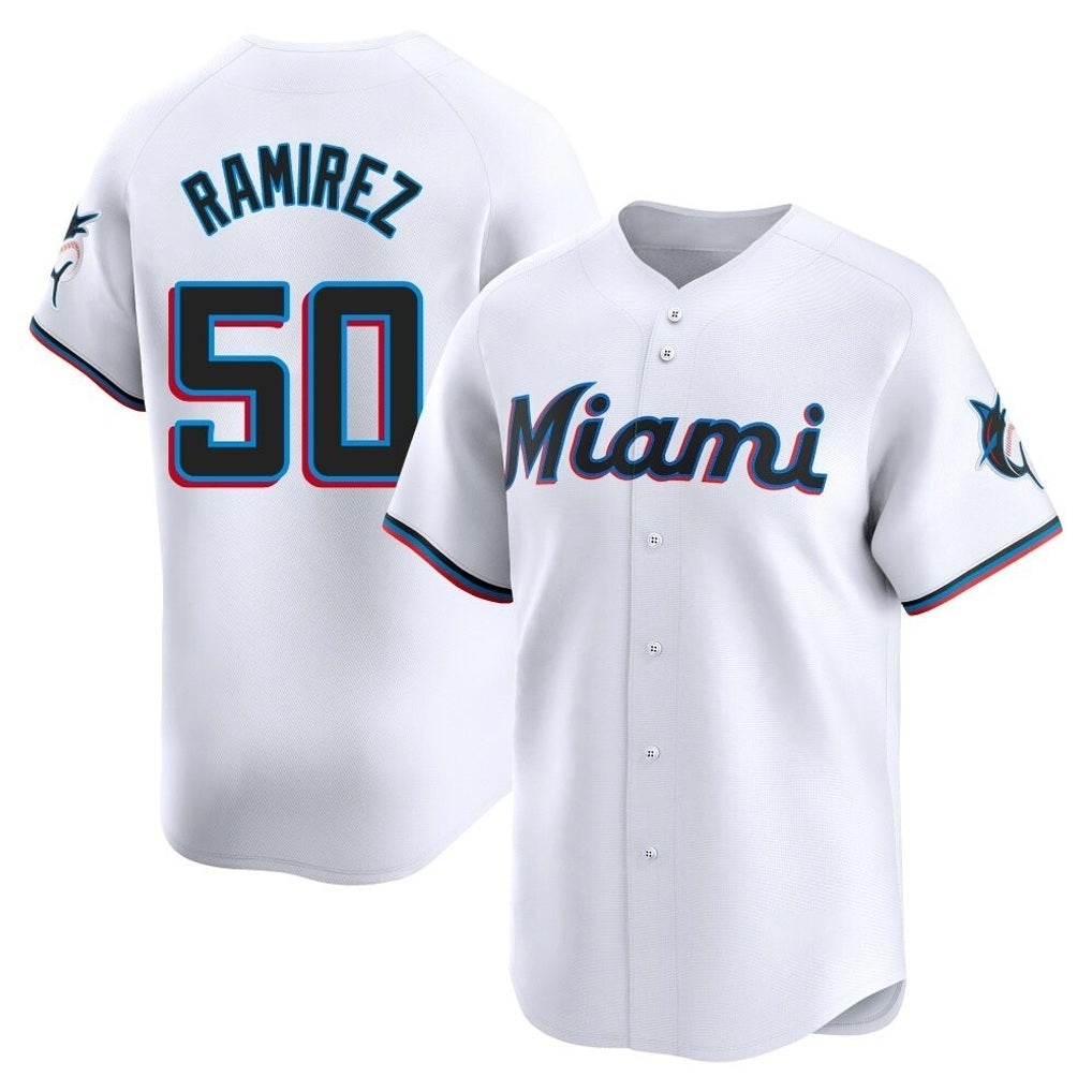 Miami Marlins #50 Agustin Ramirez Player White HeidiMiller Home Limited Stitched Jerseys