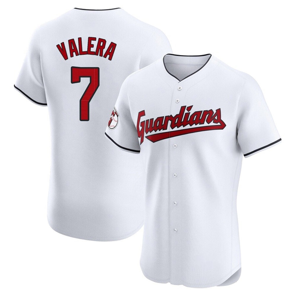 Cleveland Guardians #7 George Valera Player White HeidiMiller Limited Elite Home Stitched Jerseys