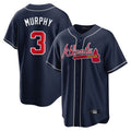 Atlanta Braves #3 Dale Murphy Player Navy HeidiMiller Home Game Stitched Jerseys
