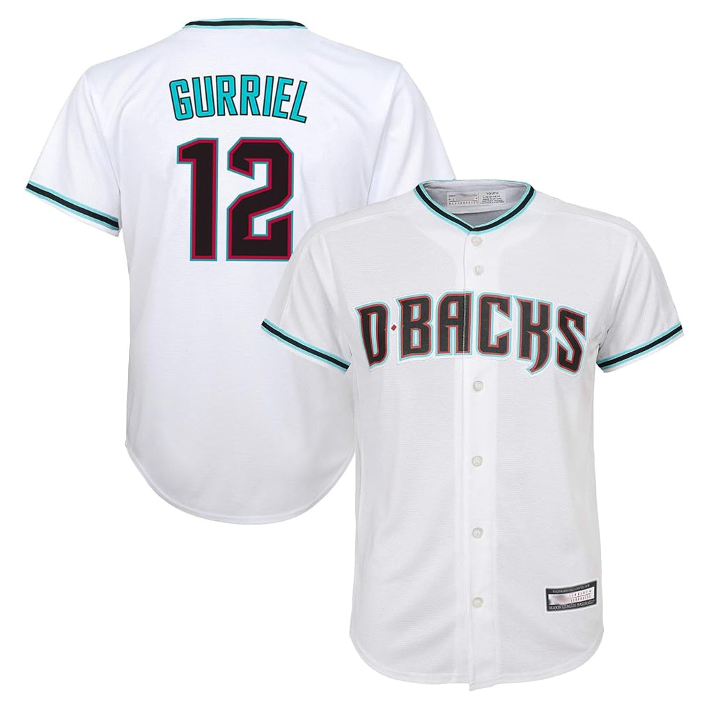 Arizona Diamondbacks #12 Lourdes Gurriel Jr Player White HeidiMiller World Series Home Game Stitched Jerseys