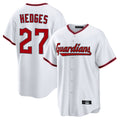 Cleveland Guardians #27 Austin Hedges Player White HeidiMiller Game Home Stitched Jerseys